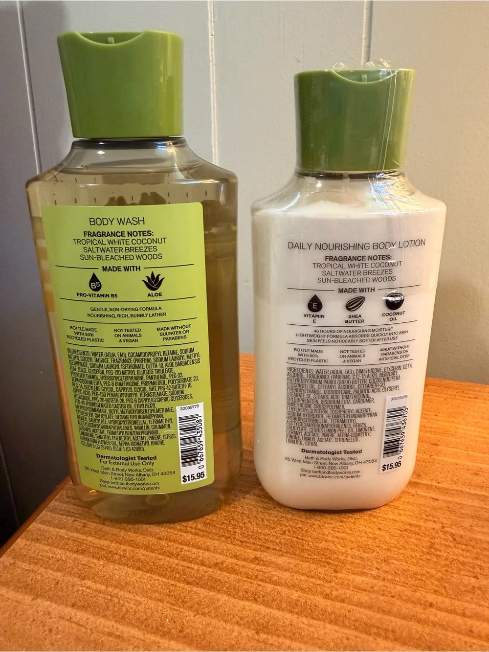 Bath & Body Works Waikiki Beach Coconut Set - Green Caps